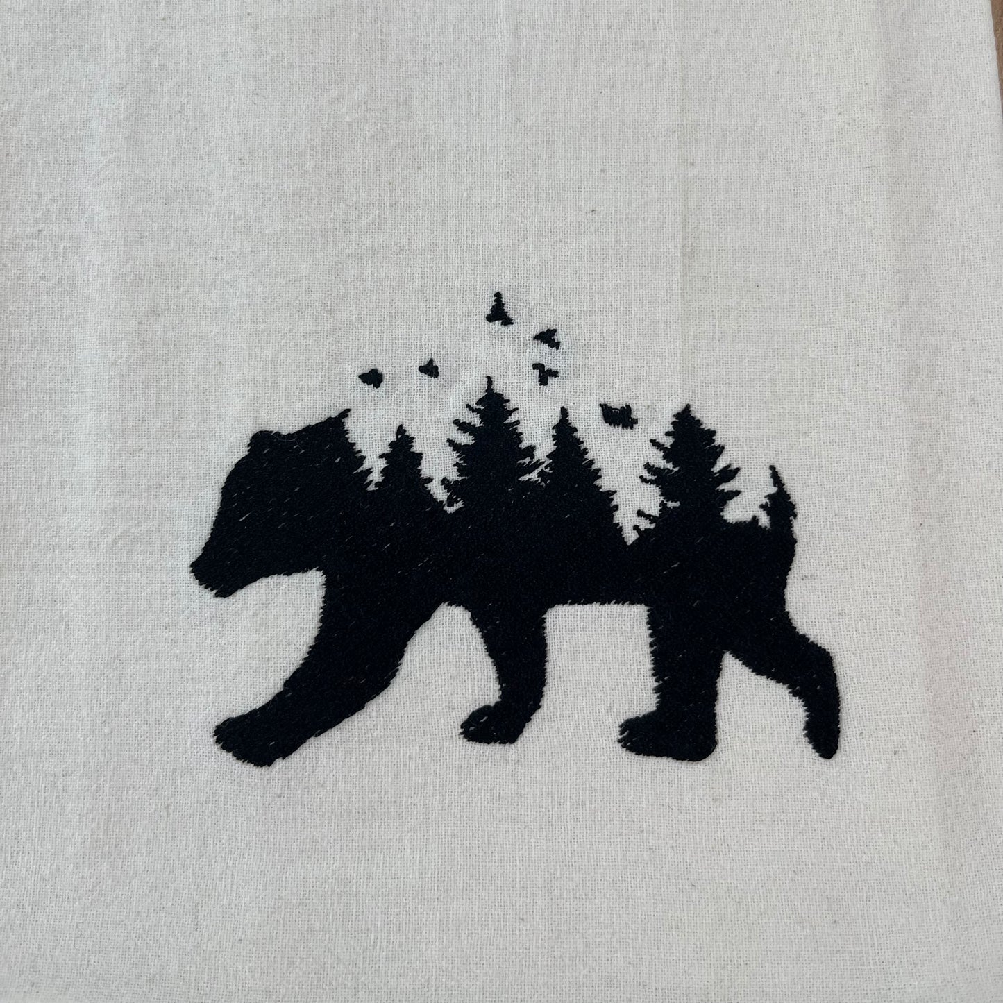 Kitchen Towel - Bear with Forest