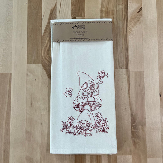 Kitchen Towel - Gnomes and Mushroom