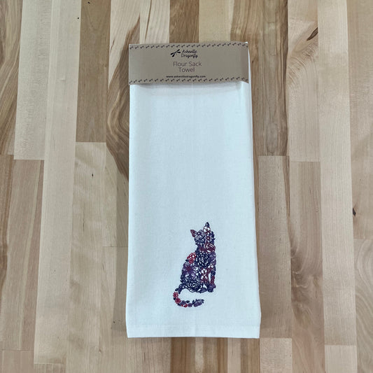 Kitchen Towel - Floral Cat